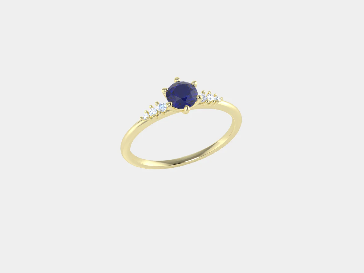 Blue lagoon – 14kt Plavi safir & DIA
