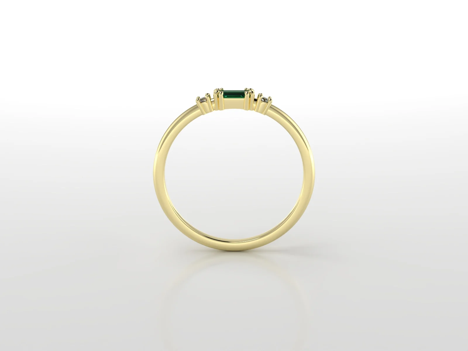 Green sonnet – 14kt Smaragd & DIA - Slika 2