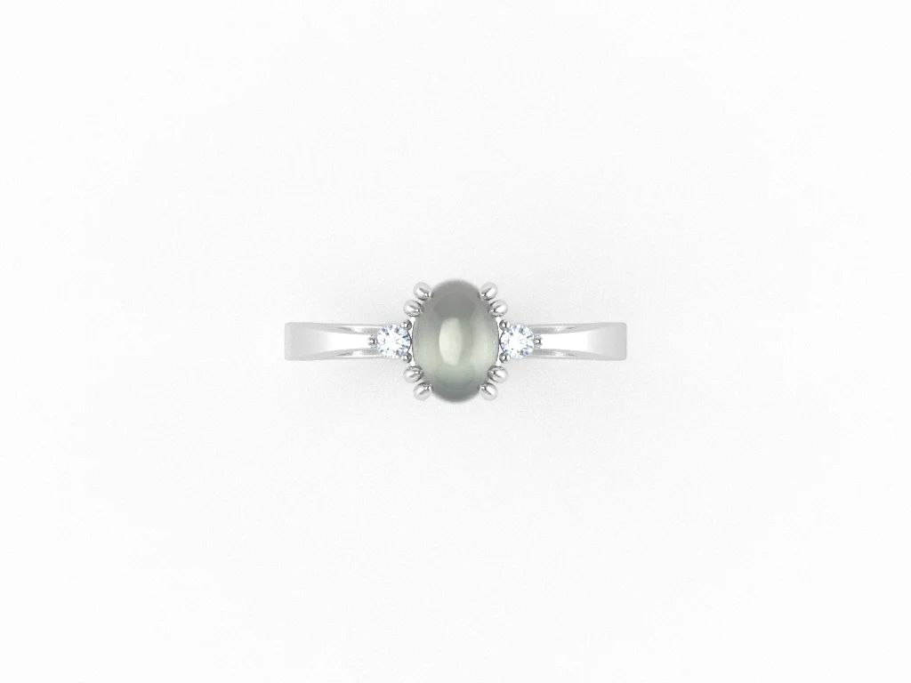 Moonstone shine – 14kt Moonstone & DIA - Slika 2