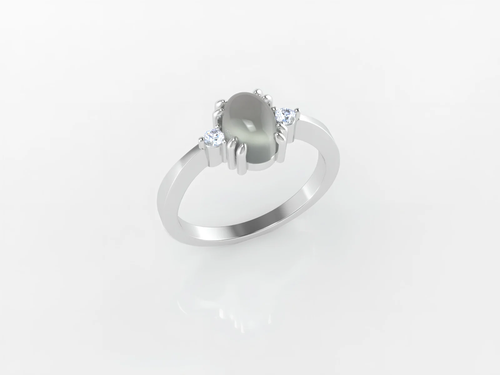 Moonstone shine – 14kt Moonstone & DIA