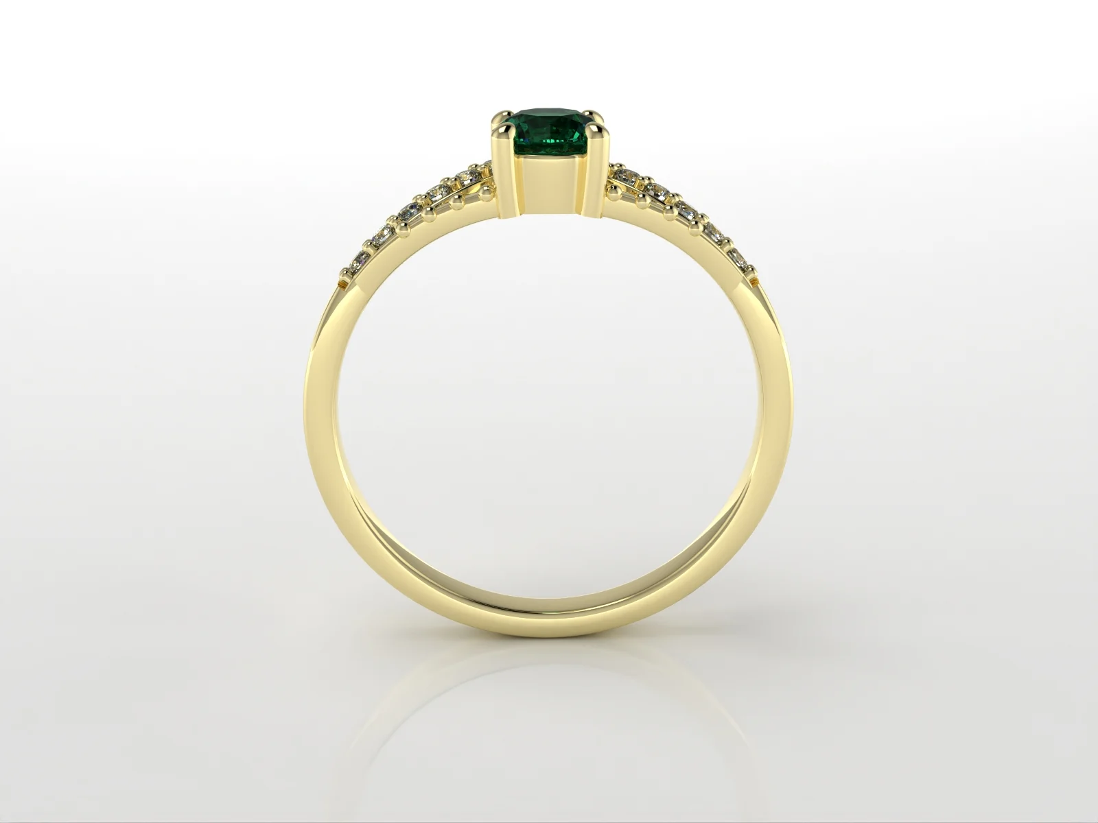 Princess Emerald – 14kt Smaragd & DIA - Slika 2