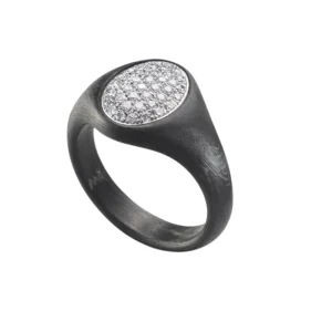 Prsten RC1780301 Platina, karbon & DIA