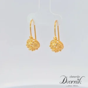 Šibenske toke poluotvorene – 18kt pozlata