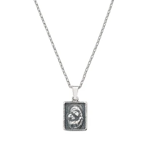 Srebrna ogrlica s medaljonom Gospe CLMEMAN
