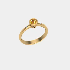 The mystic beauty of Arwen – 14kt Fancy safir & DIA